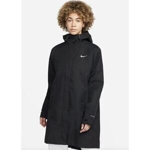 Nike Storm-FIT Essential Parka Womens XS Black Hooded Coat DM6245-010 NWT